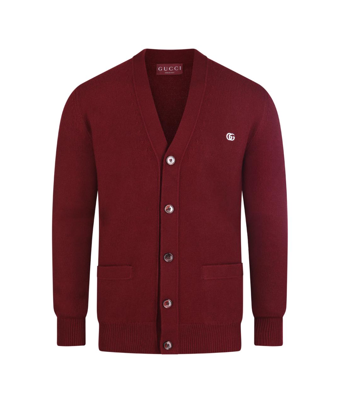GUCCI Красный шерстяной кардиган, фото 1