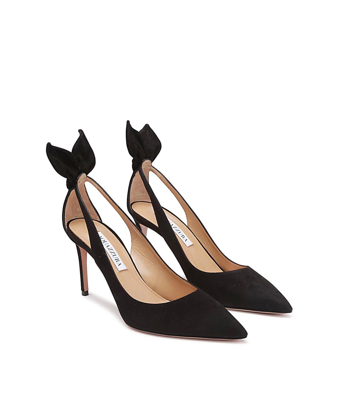 AQUAZZURA Черные замшевые туфли, фото 3