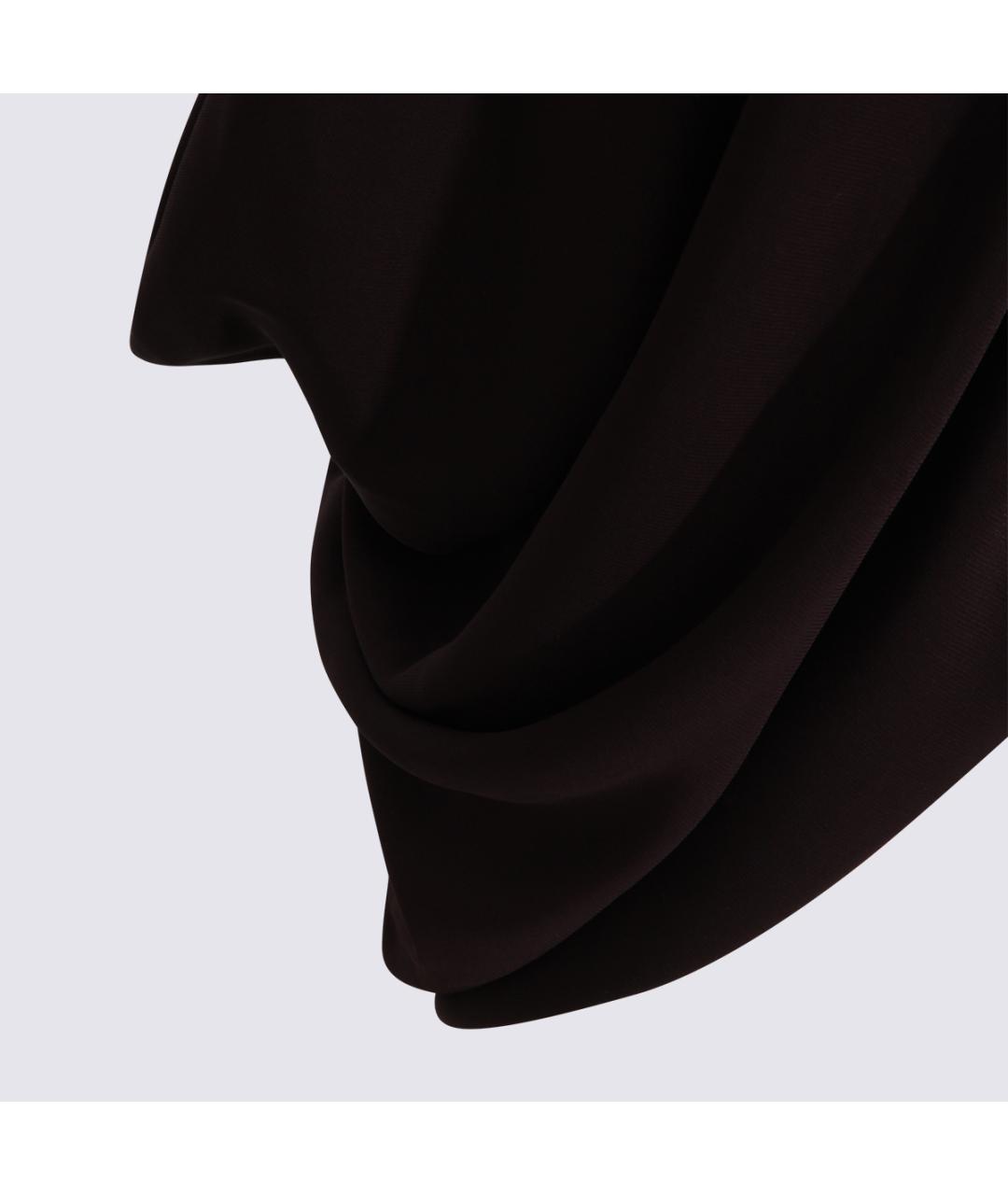 ALAIA Коричневая вискозная юбка миди, фото 5