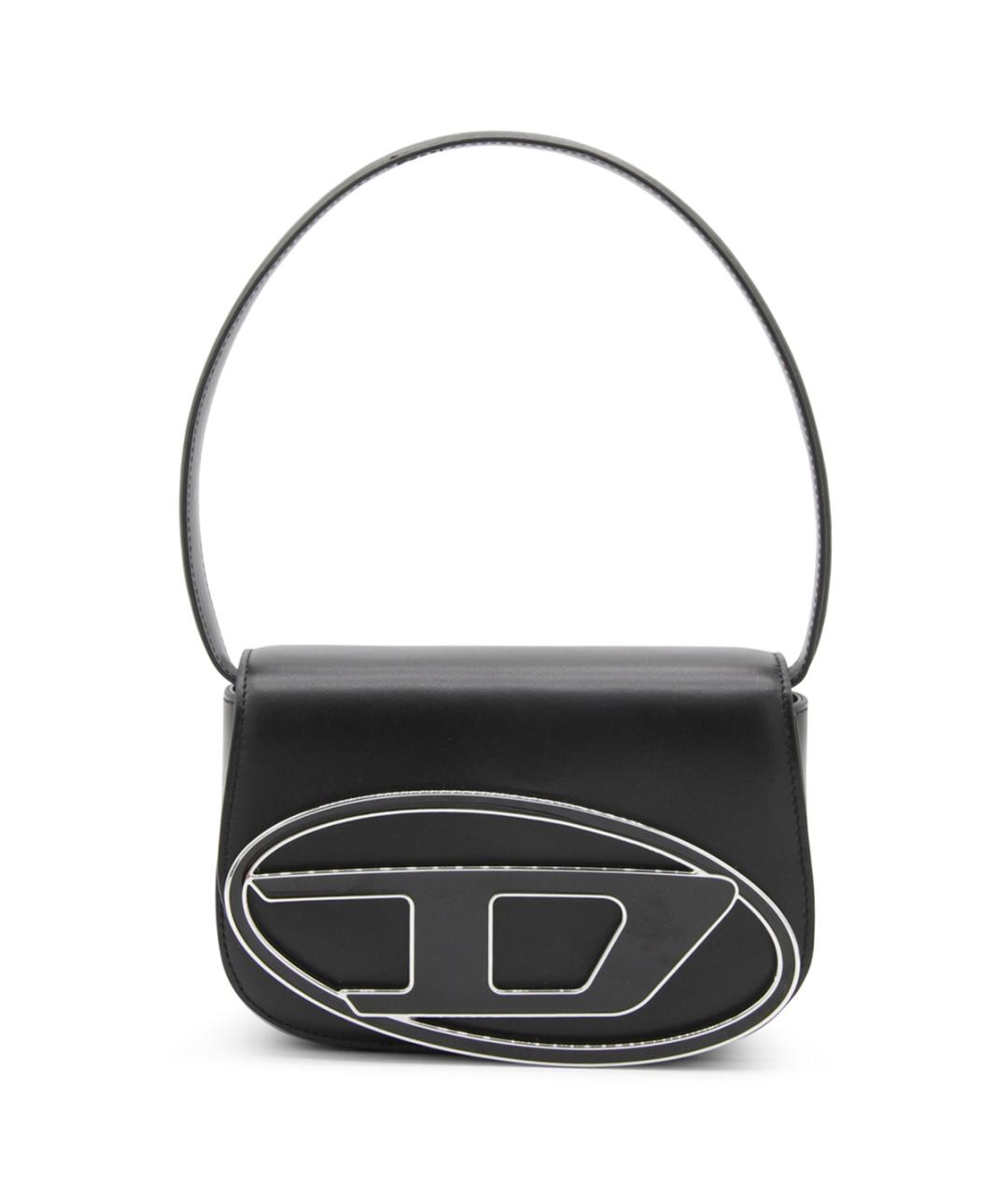 DIESEL Черная кожаная сумка через плечо, фото 1