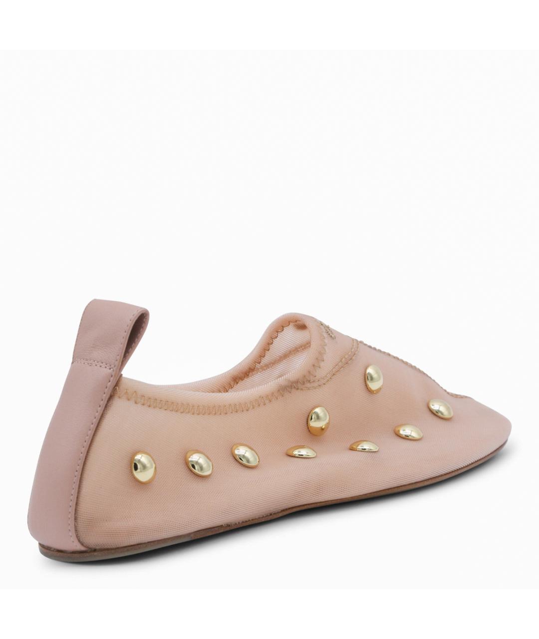 CHLOE Бежевые текстильные балетки, фото 4