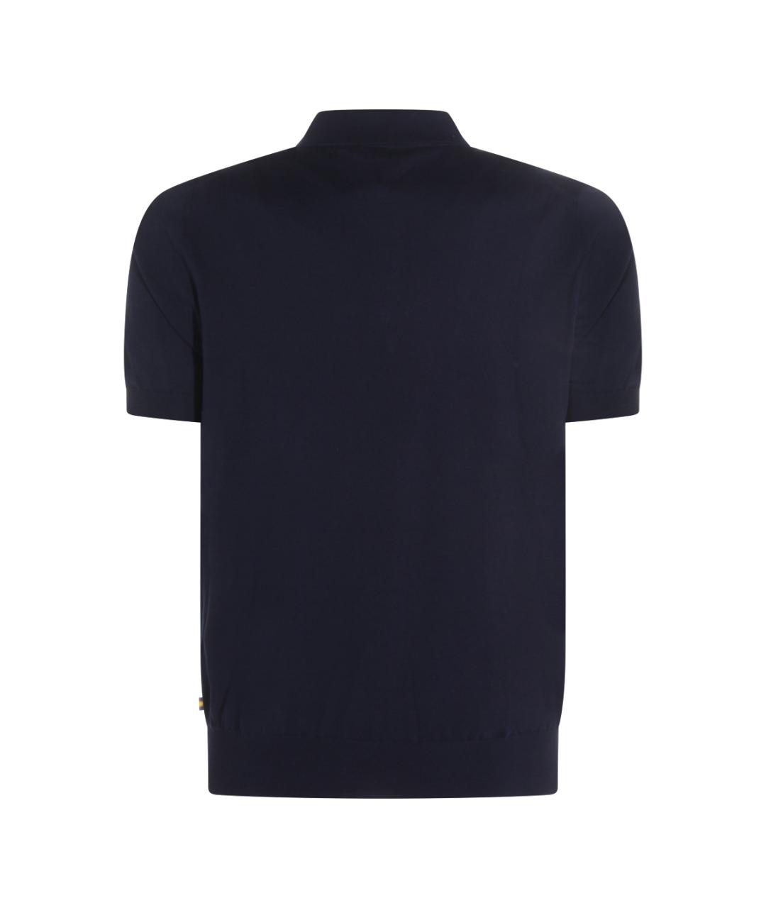 K-WAY Темно-синее хлопковое поло с коротким рукавом, фото 2