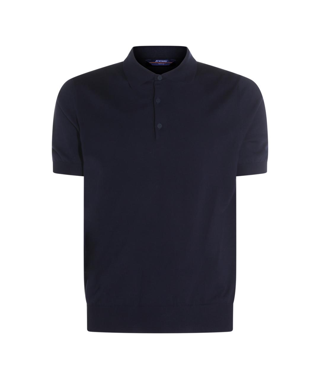 K-WAY Темно-синее хлопковое поло с коротким рукавом, фото 1