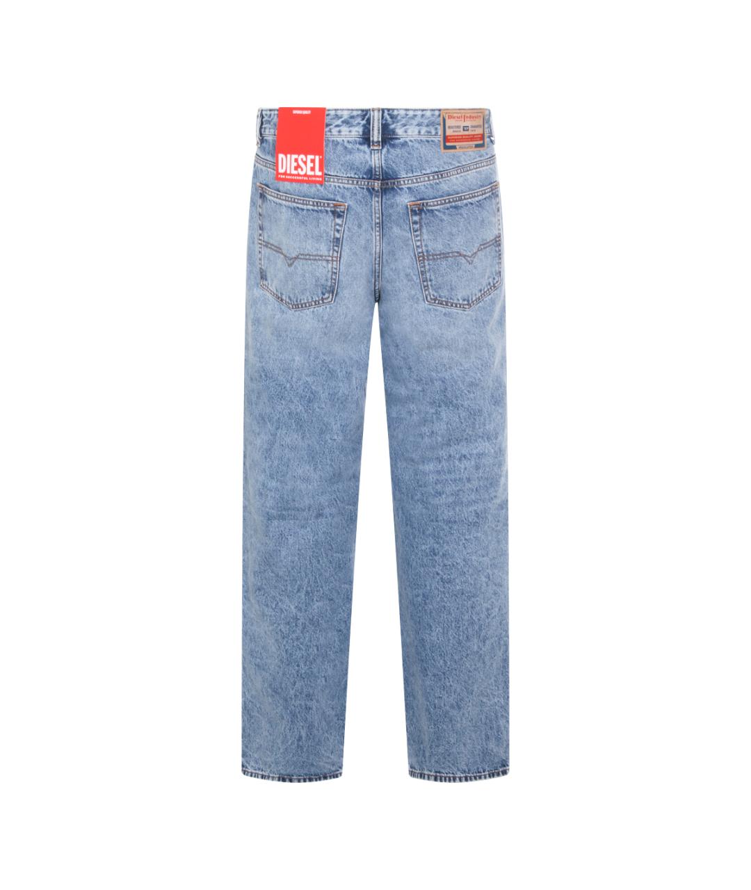 DIESEL Синие хлопковые прямые джинсы, фото 2