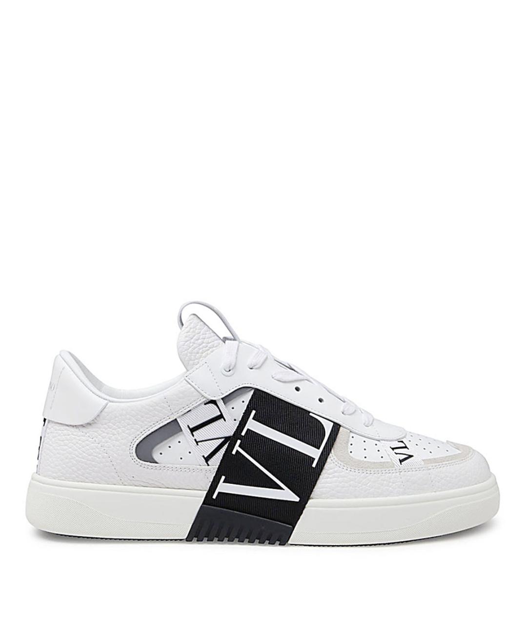 VALENTINO Белые кожаные низкие кроссовки / кеды, фото 1