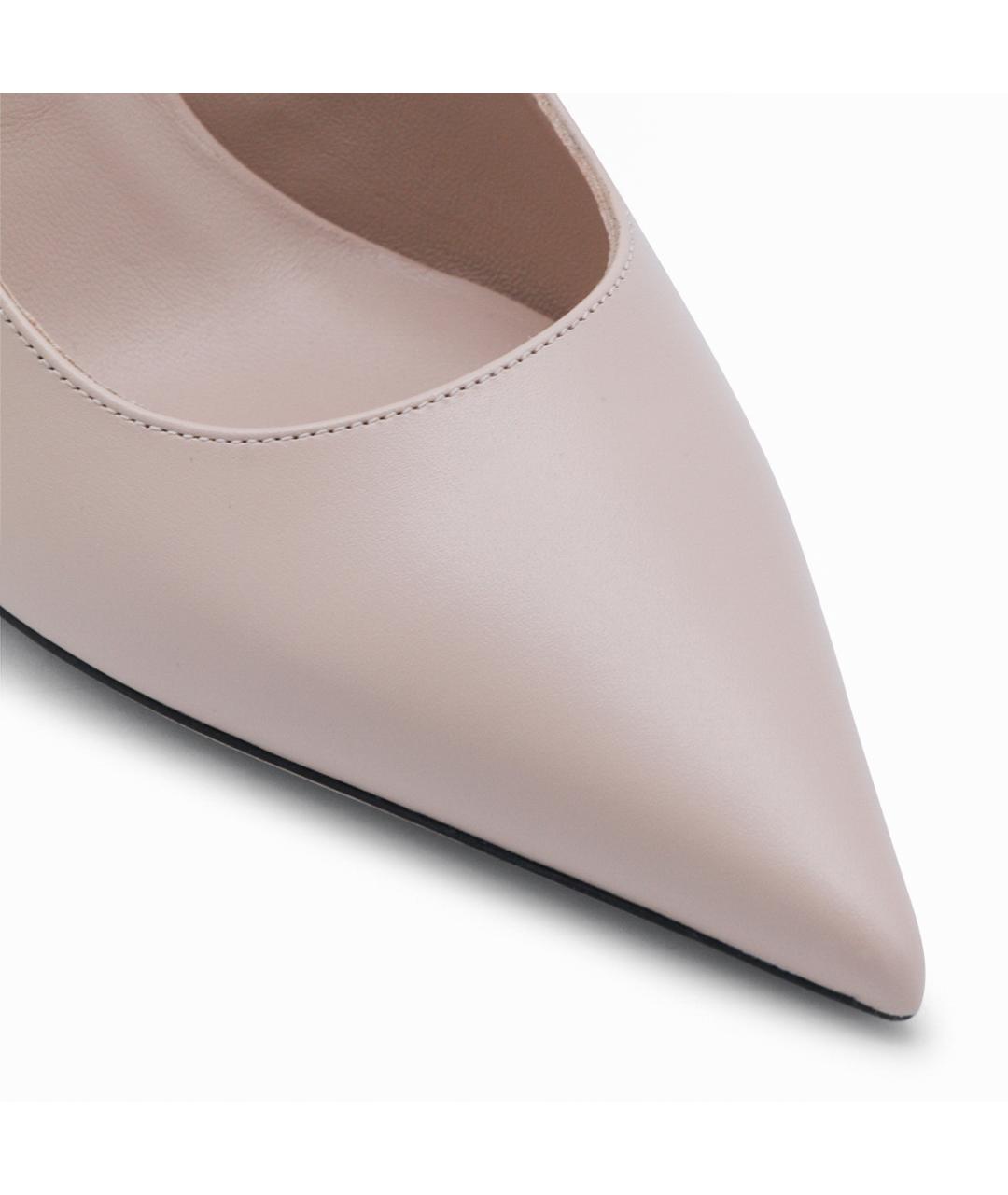 JIMMY CHOO Бежевые кожаные туфли, фото 5