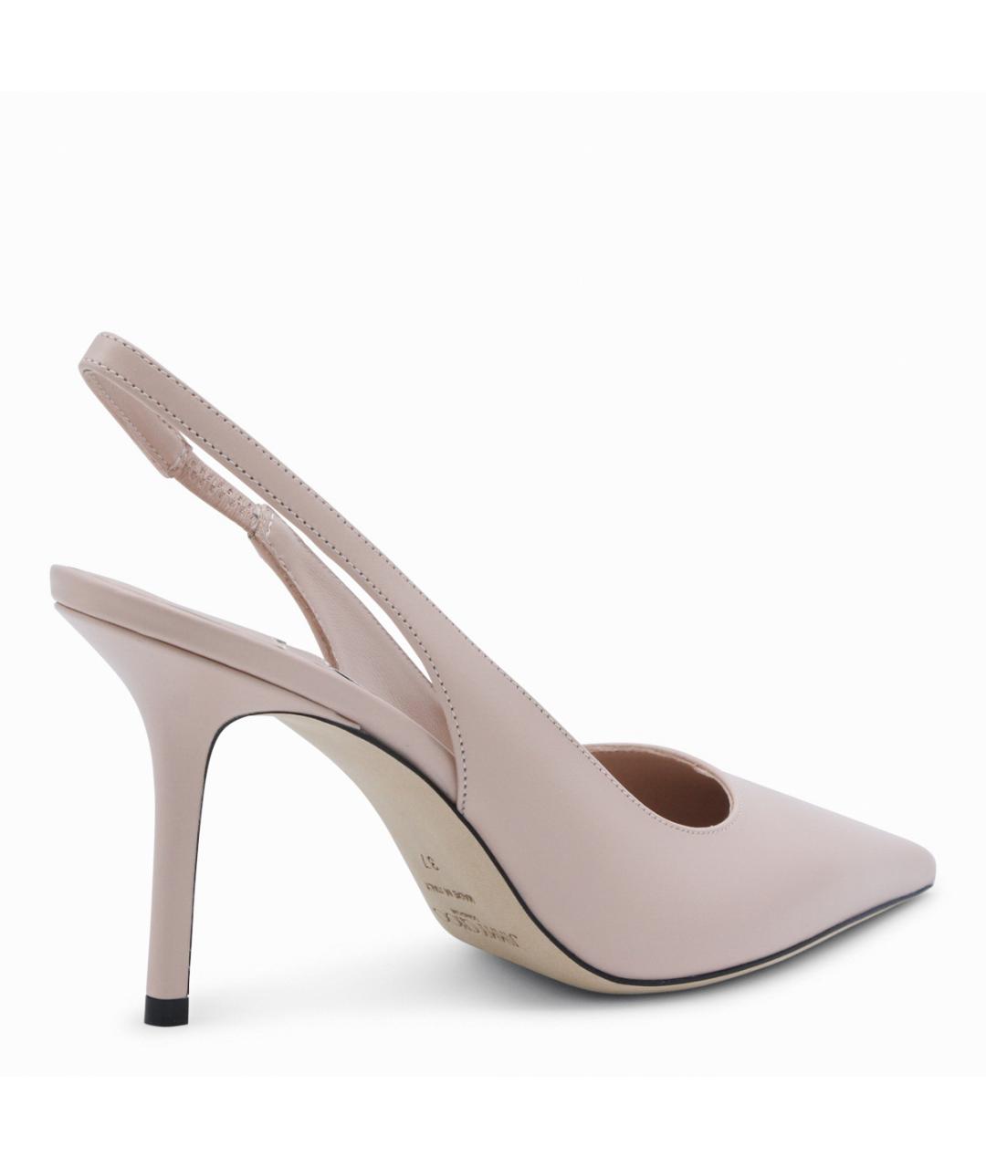 JIMMY CHOO Бежевые кожаные туфли, фото 4