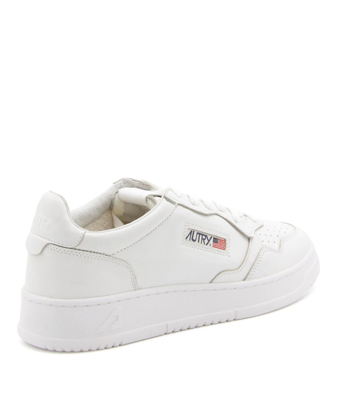 AUTRY Белые кожаные низкие кроссовки / кеды, фото 3