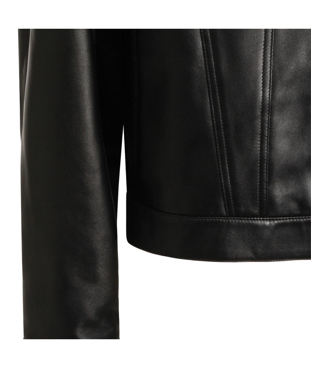 BOTTEGA VENETA Черная кожаная куртка, фото 4