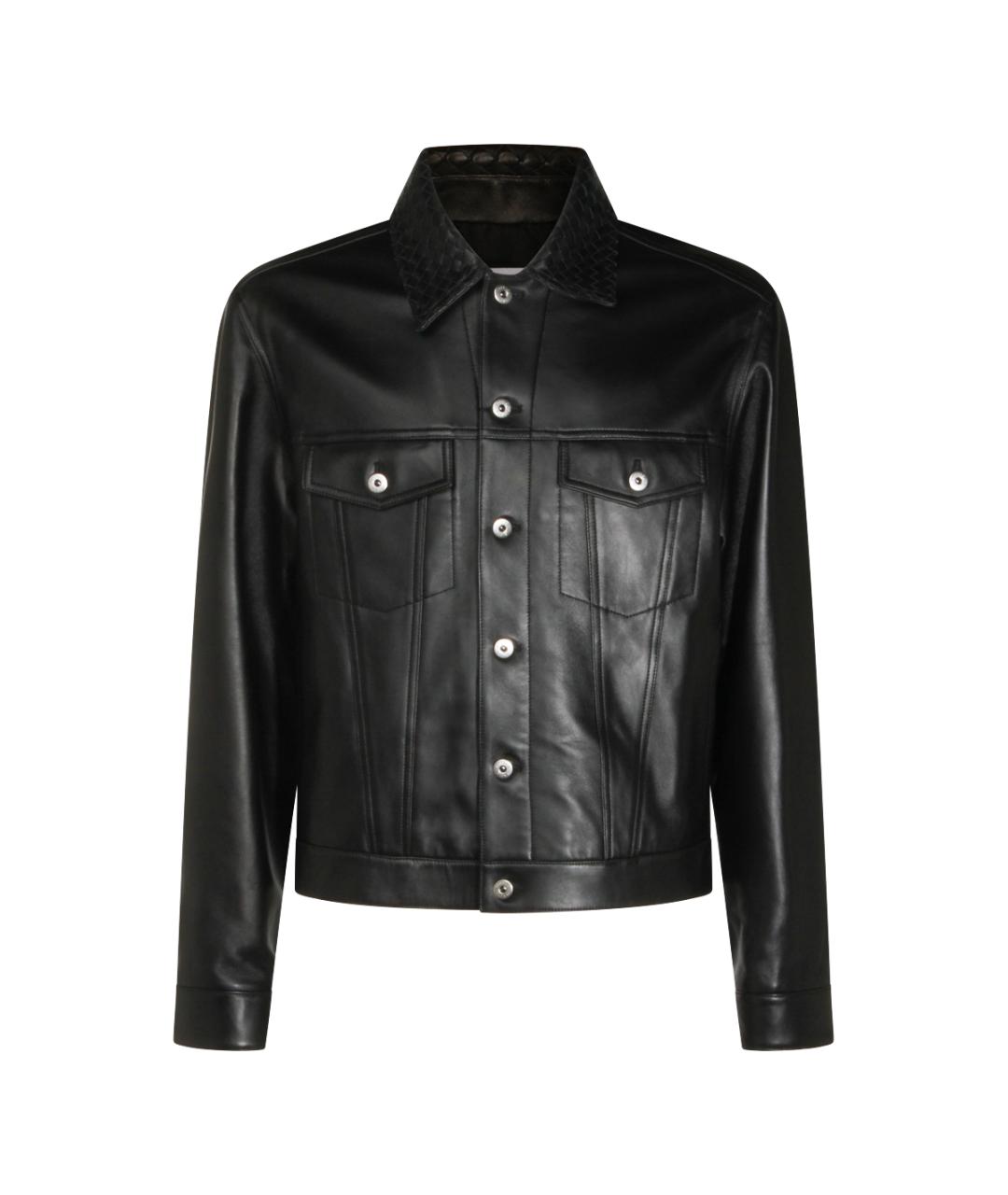 BOTTEGA VENETA Черная кожаная куртка, фото 1