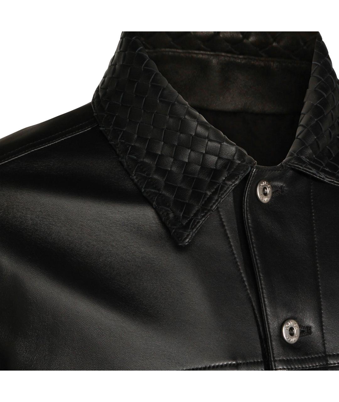 BOTTEGA VENETA Черная кожаная куртка, фото 3
