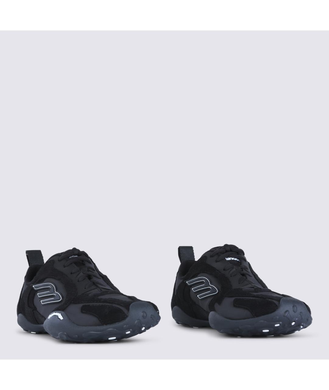 BALENCIAGA Черные текстильные низкие кроссовки / кеды, фото 3
