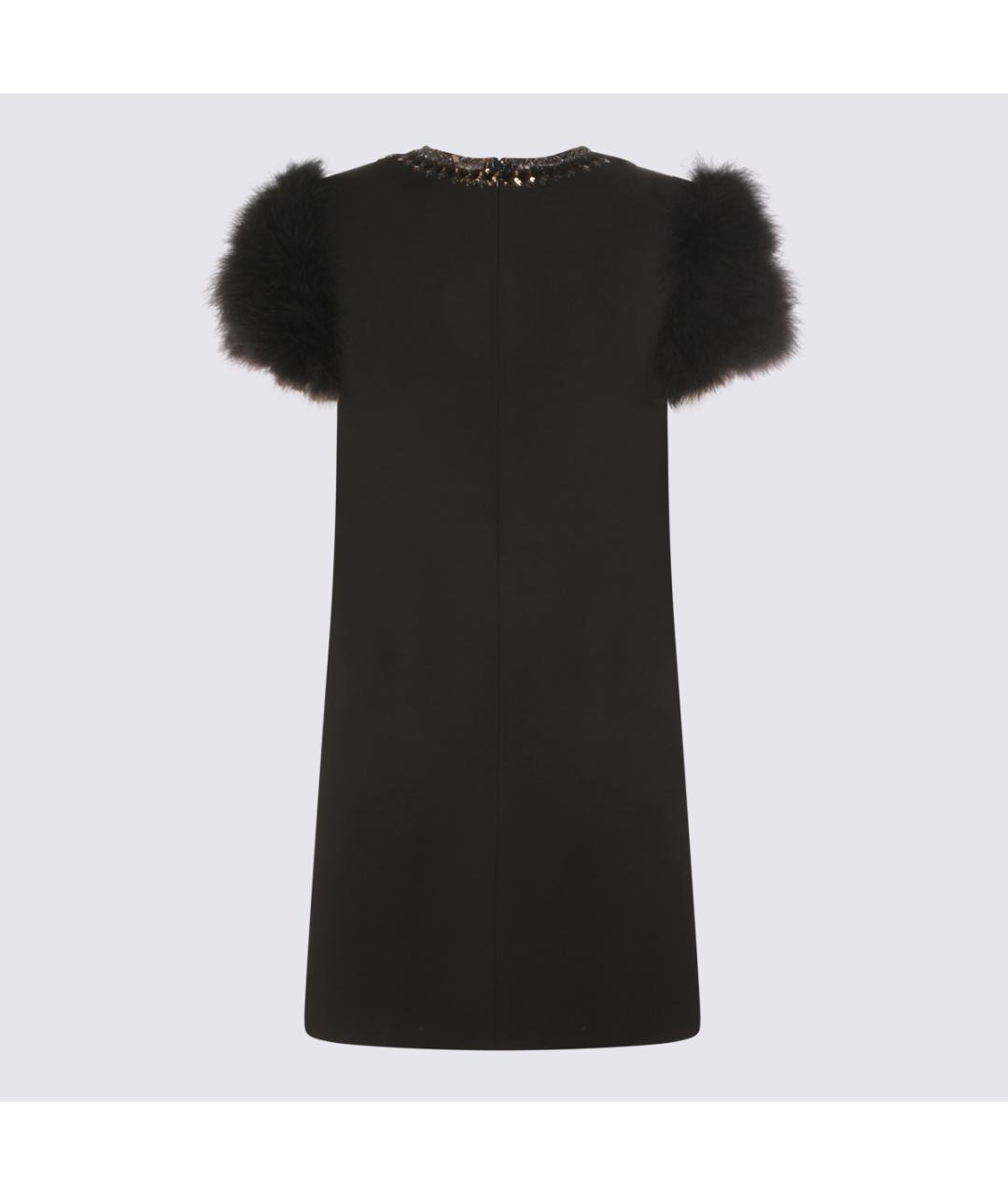 VALENTINO Черное шерстяное коктейльное платье, фото 3