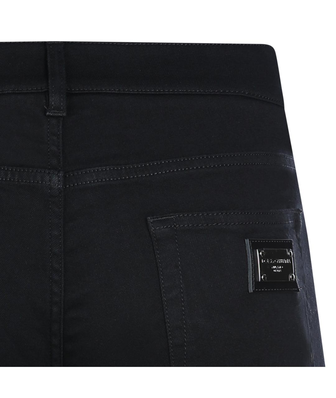 DOLCE&GABBANA Черные хлопко-эластановые джинсы скинни, фото 4