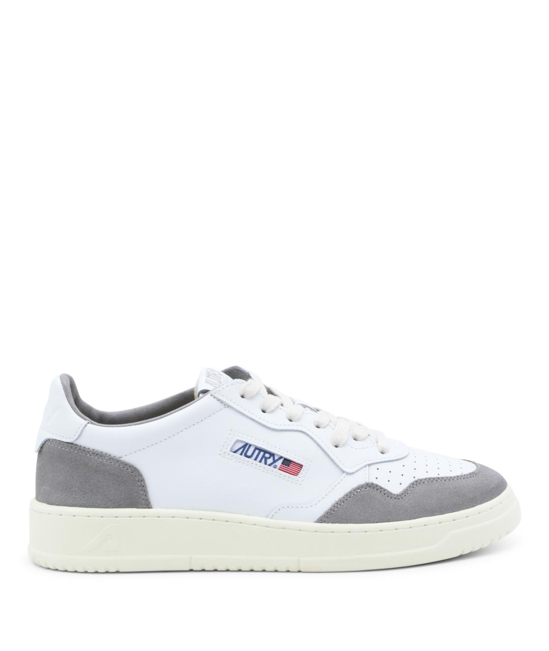 AUTRY Белые кожаные низкие кроссовки / кеды, фото 1