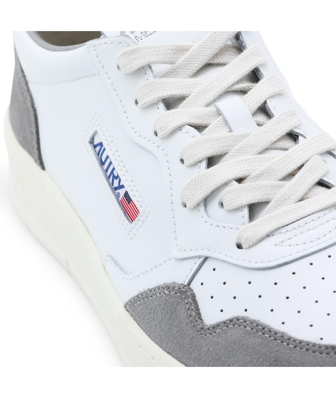 AUTRY Белые кожаные низкие кроссовки / кеды, фото 4
