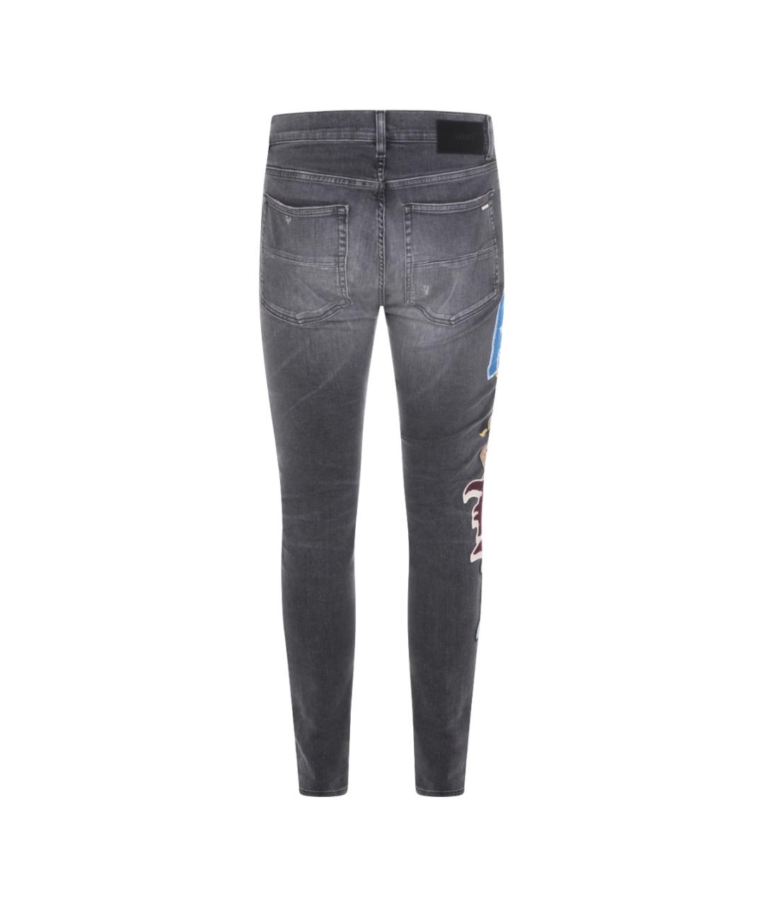 AMIRI Черные хлопко-эластановые джинсы скинни, фото 2