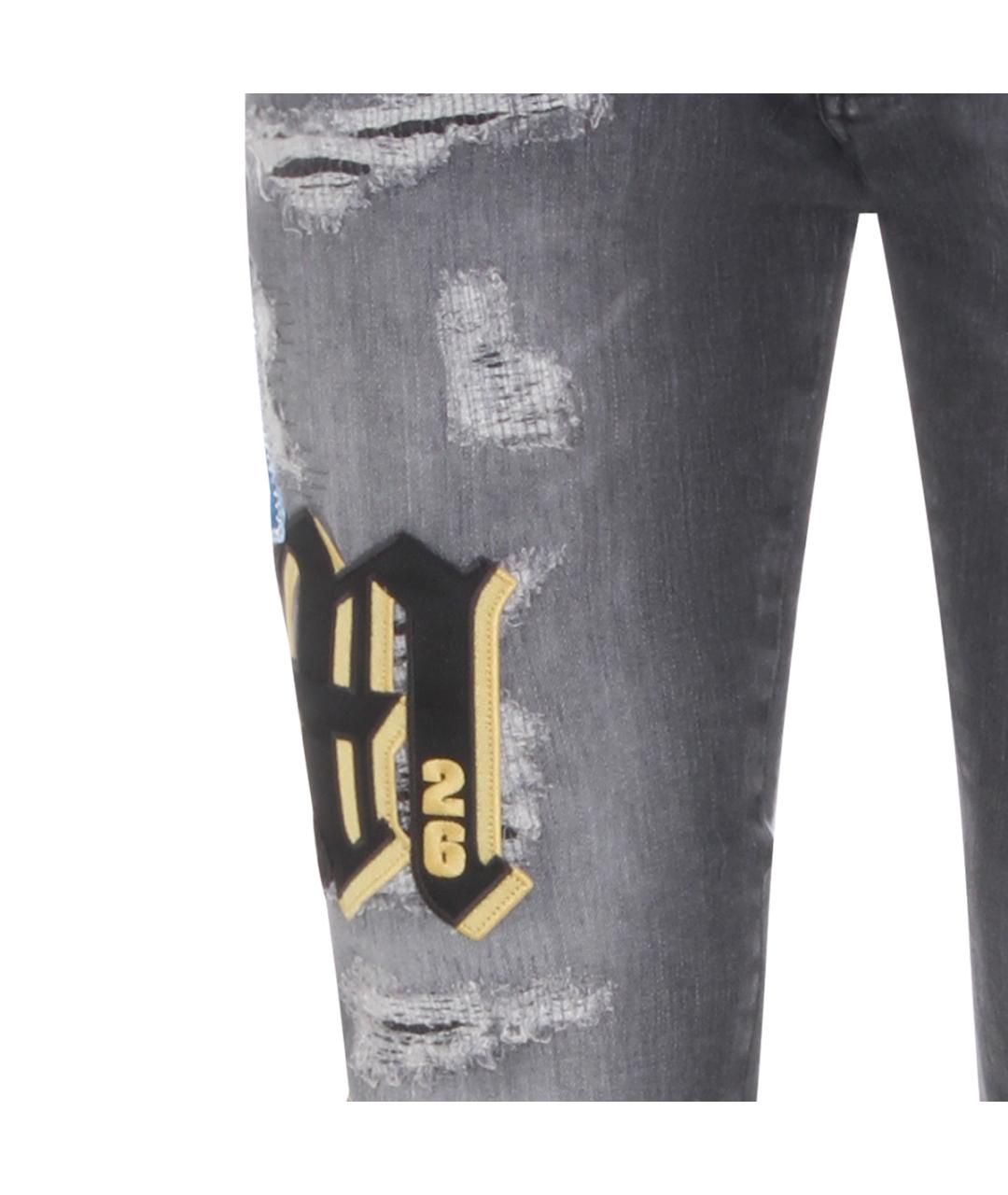 AMIRI Черные хлопко-эластановые джинсы скинни, фото 3