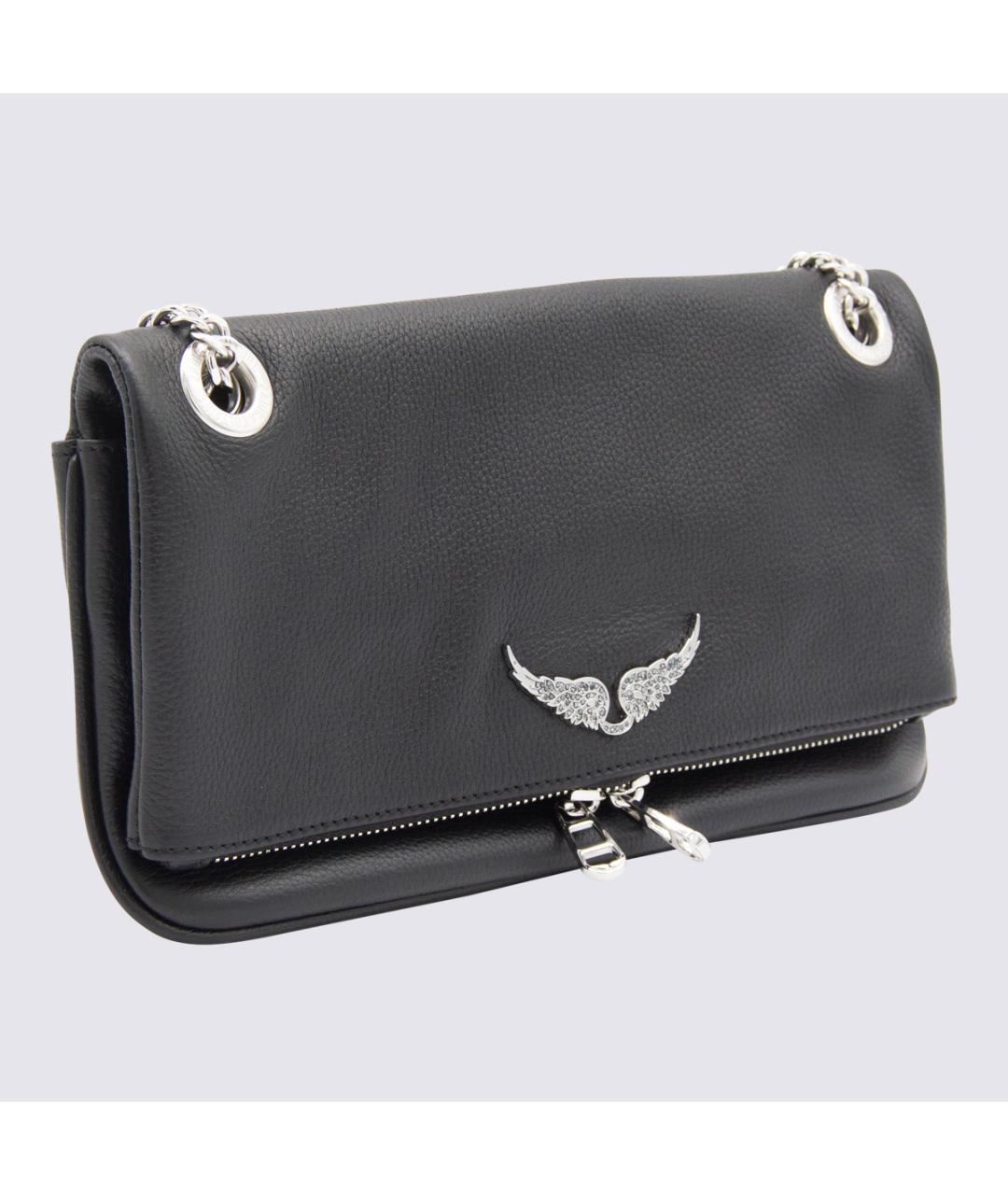ZADIG & VOLTAIRE Черная кожаная сумка через плечо, фото 3