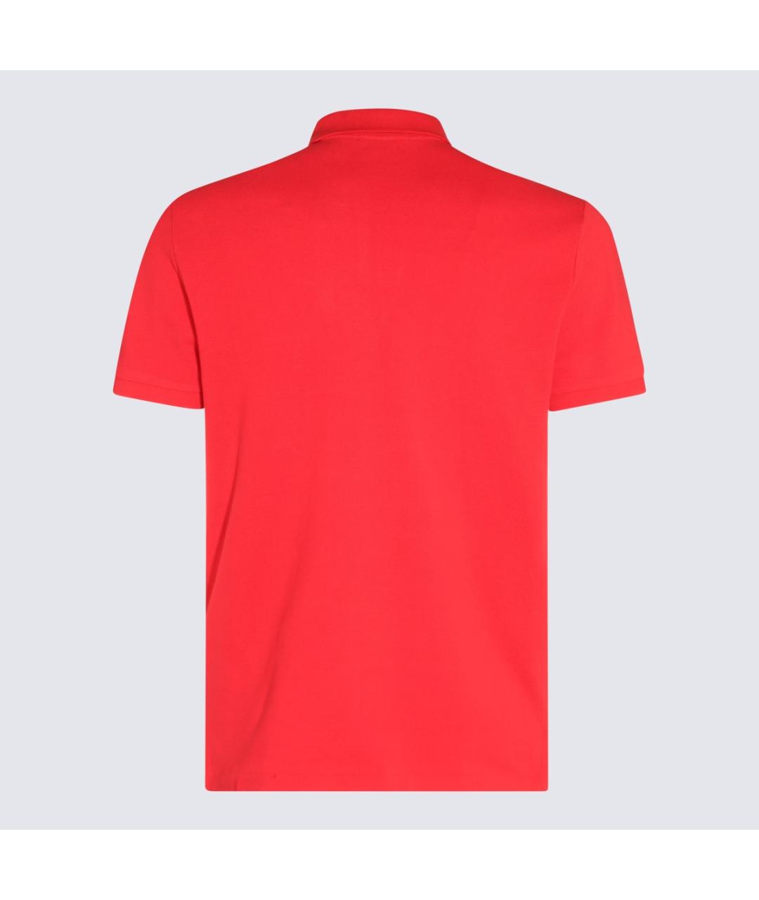 POLO RALPH LAUREN Красное хлопковое поло с коротким рукавом, фото 4
