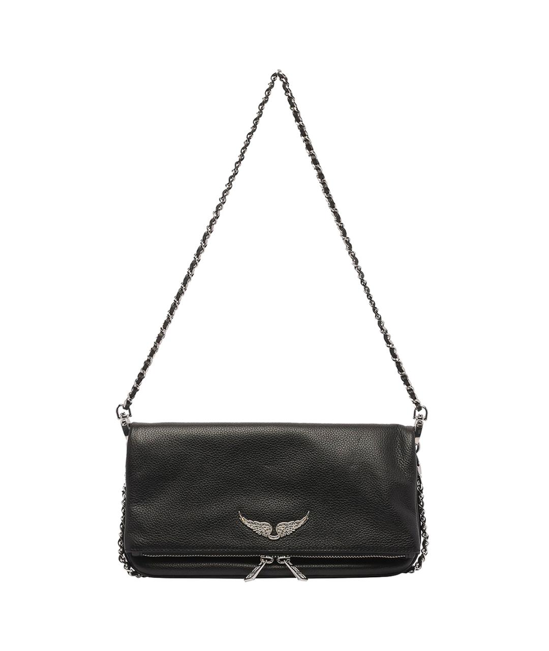 ZADIG & VOLTAIRE Черная кожаная сумка через плечо, фото 1