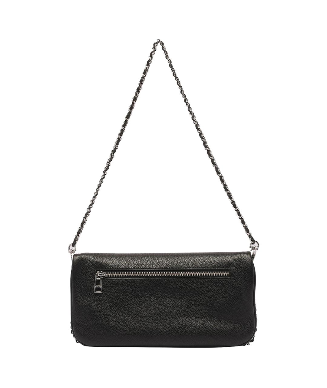 ZADIG & VOLTAIRE Черная кожаная сумка через плечо, фото 3