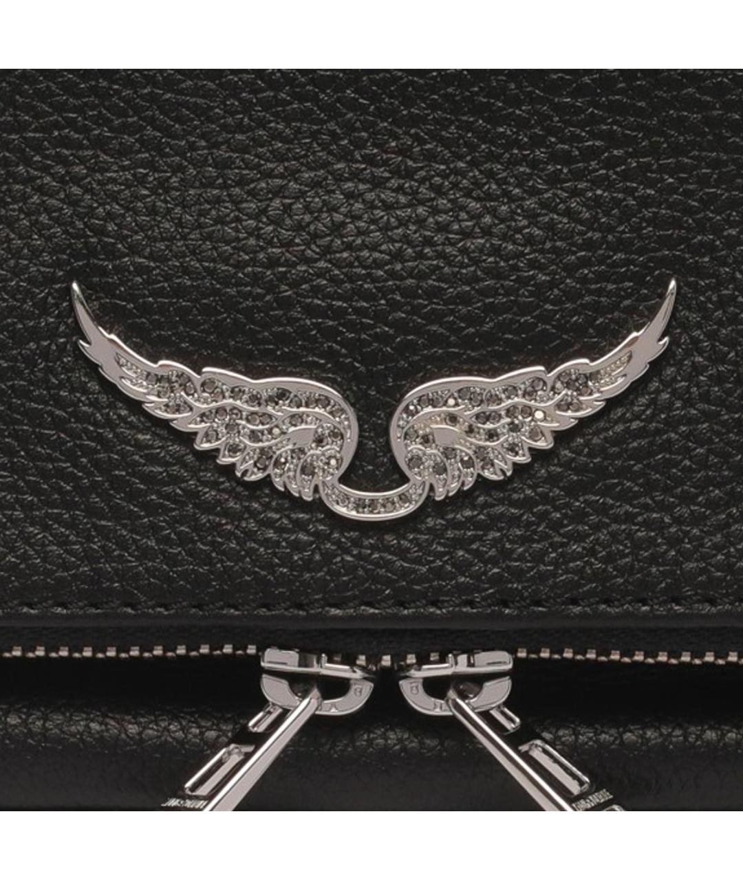 ZADIG & VOLTAIRE Черная кожаная сумка через плечо, фото 4