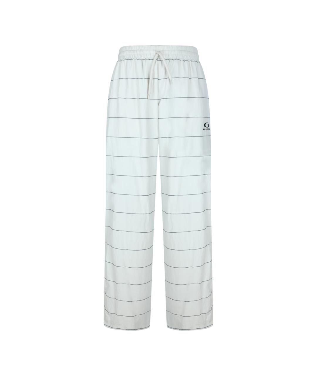 BALENCIAGA Белые полиамидовые повседневные брюки, фото 1