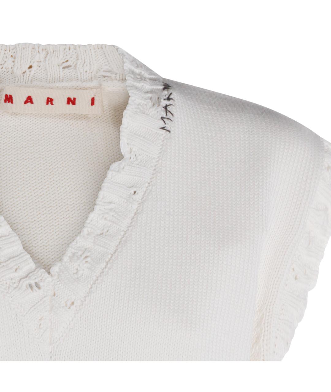 MARNI Белая хлопковая жилетка, фото 5