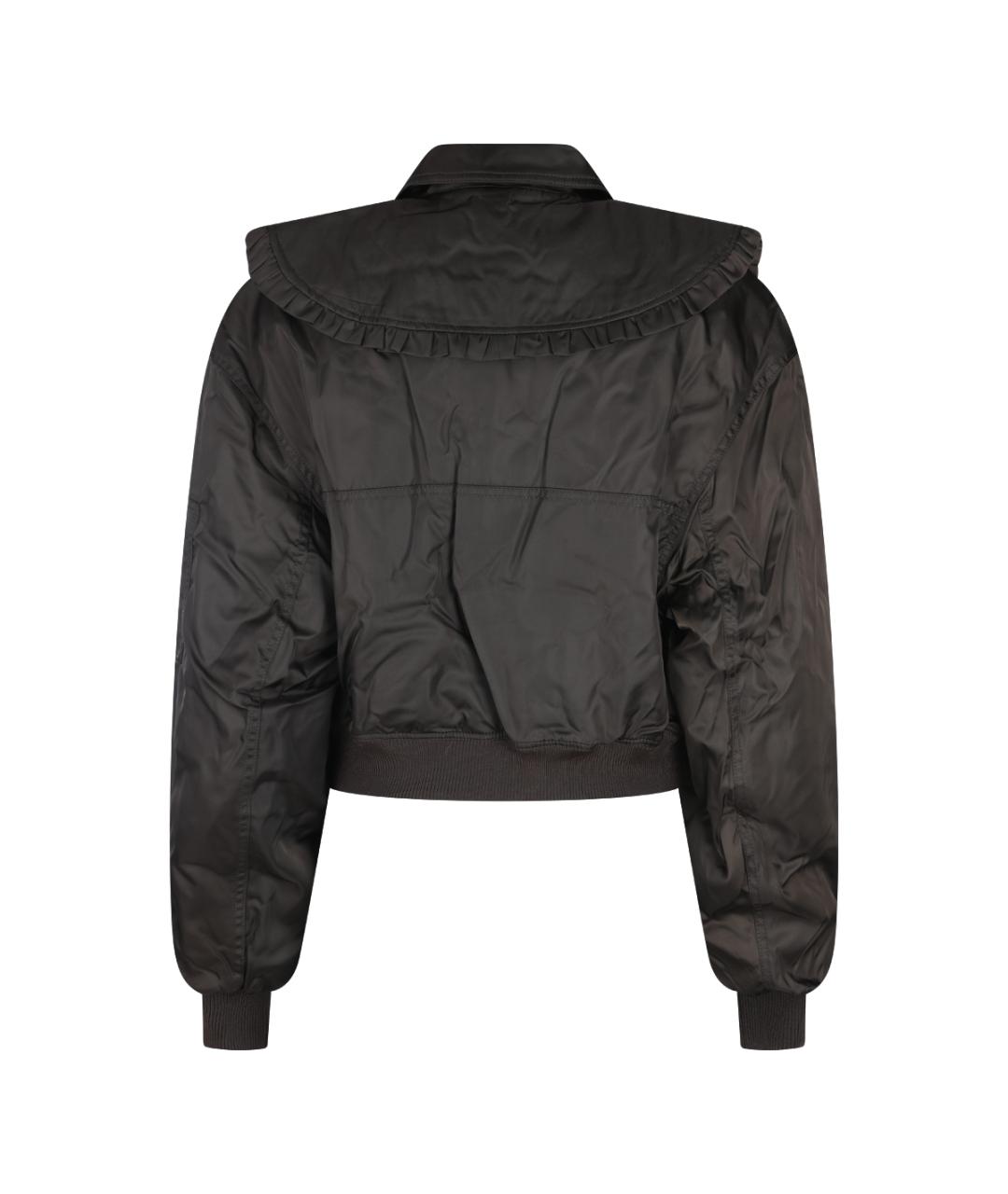 GANNI Коричневая полиамидовая куртка, фото 2