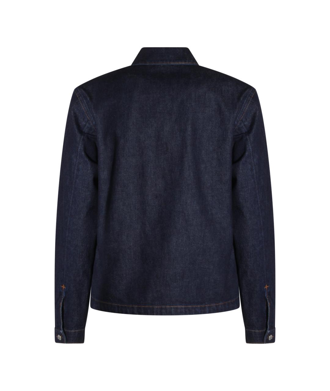 STONE ISLAND Темно-синяя хлопковая куртка, фото 2