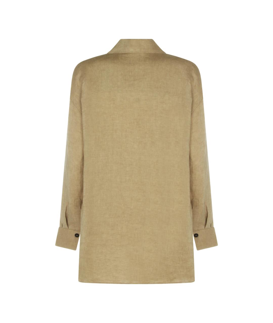 ANTONELLI FIRENZE Бежевая льняная рубашка, фото 2