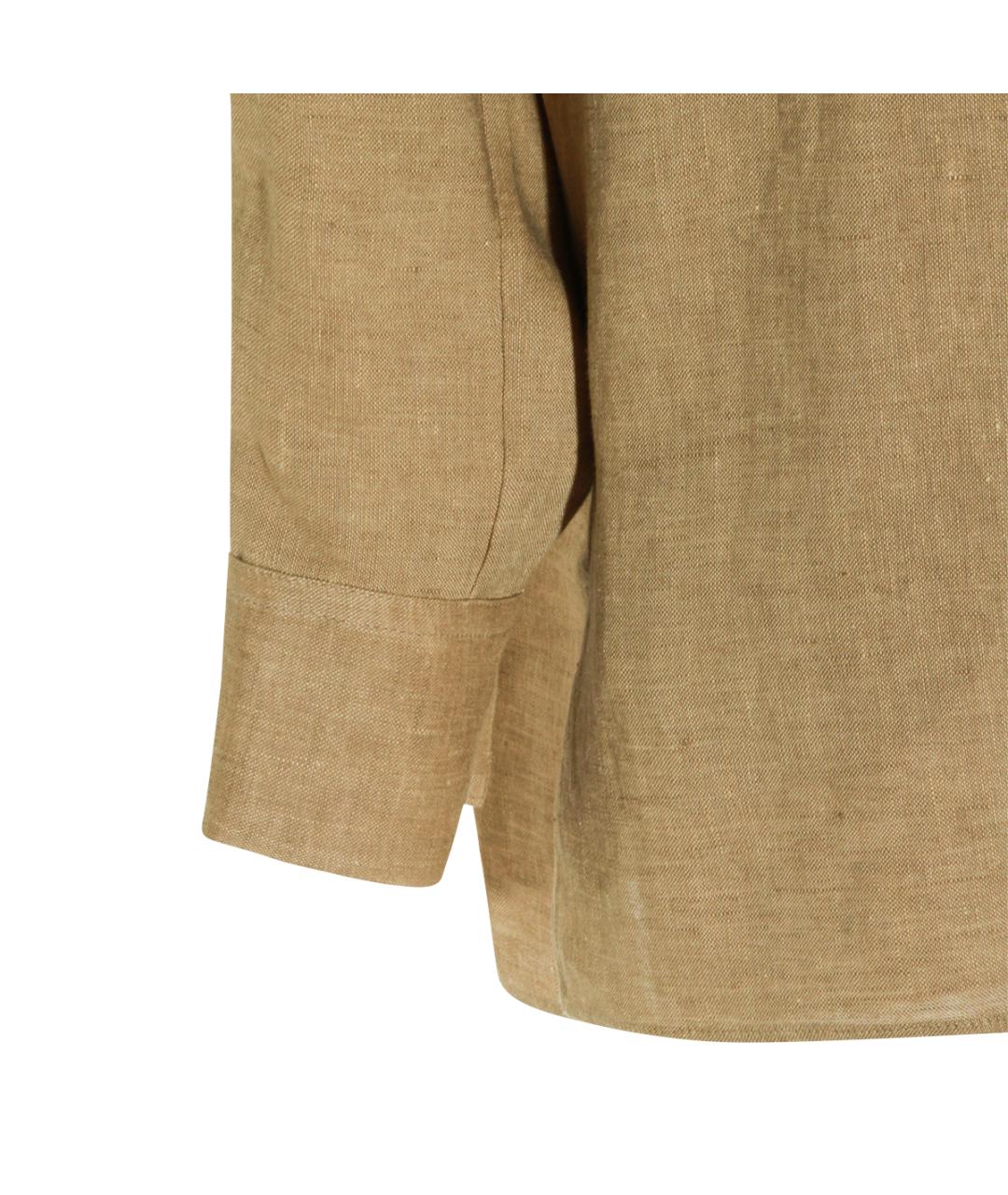 ANTONELLI FIRENZE Бежевая льняная рубашка, фото 4