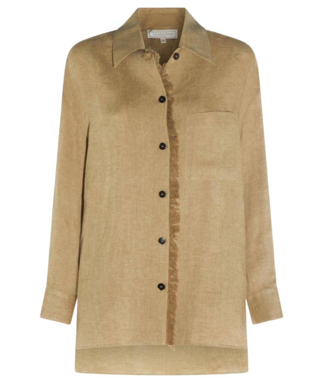 ANTONELLI FIRENZE Бежевая льняная рубашка, фото 1