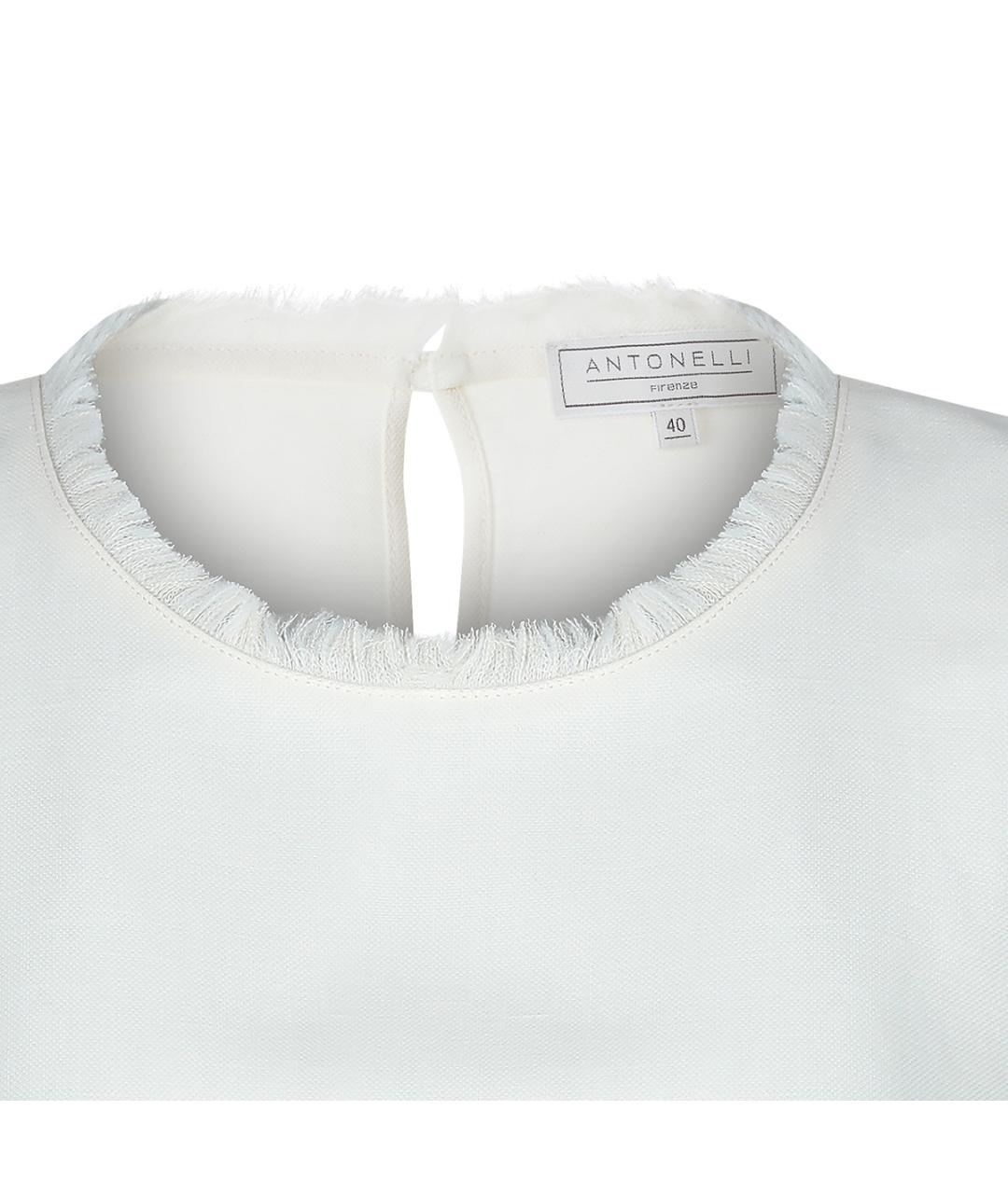 ANTONELLI FIRENZE Белая вискозная майка, фото 3