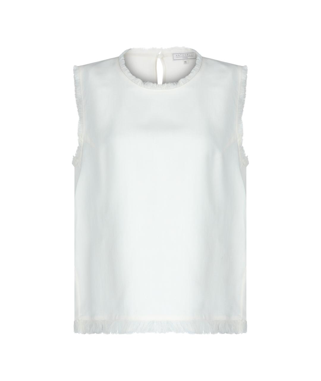 ANTONELLI FIRENZE Белая вискозная майка, фото 1