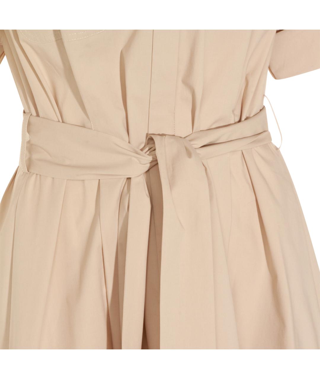 ANTONELLI FIRENZE Бежевое хлопковое повседневное платье, фото 4