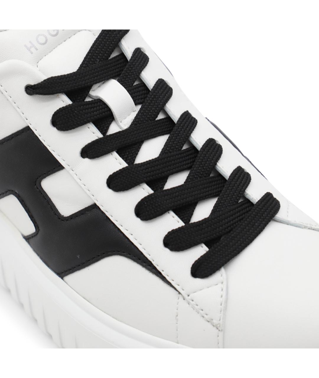 HOGAN Белые кожаные низкие кроссовки / кеды, фото 4