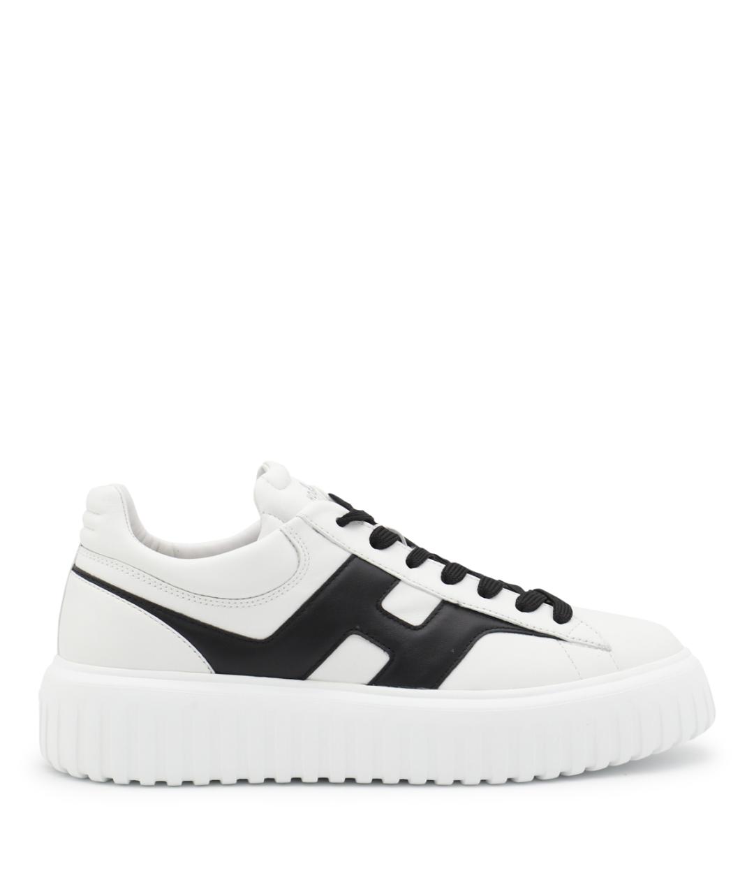 HOGAN Белые кожаные низкие кроссовки / кеды, фото 1