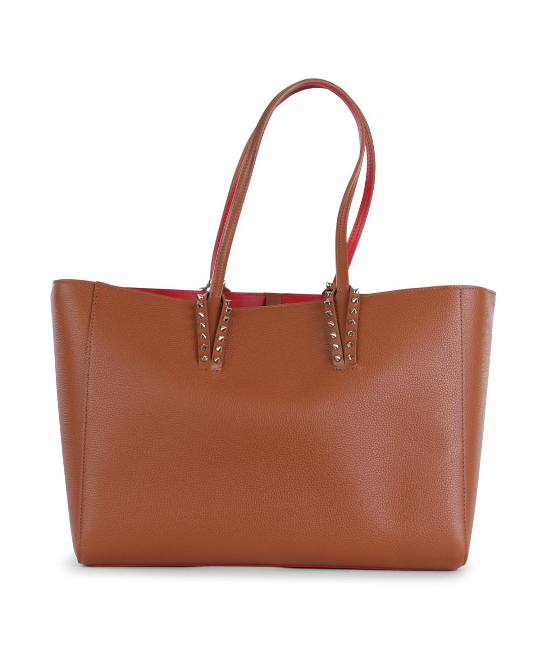 CHRISTIAN LOUBOUTIN Коричневая кожаная сумка тоут, фото 1