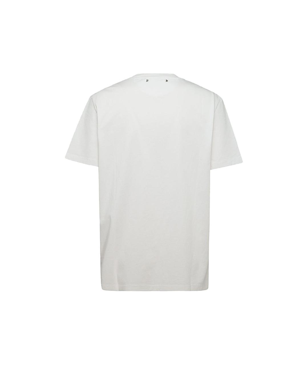 GOLDEN GOOSE DELUXE BRAND Белая хлопковая футболка, фото 2