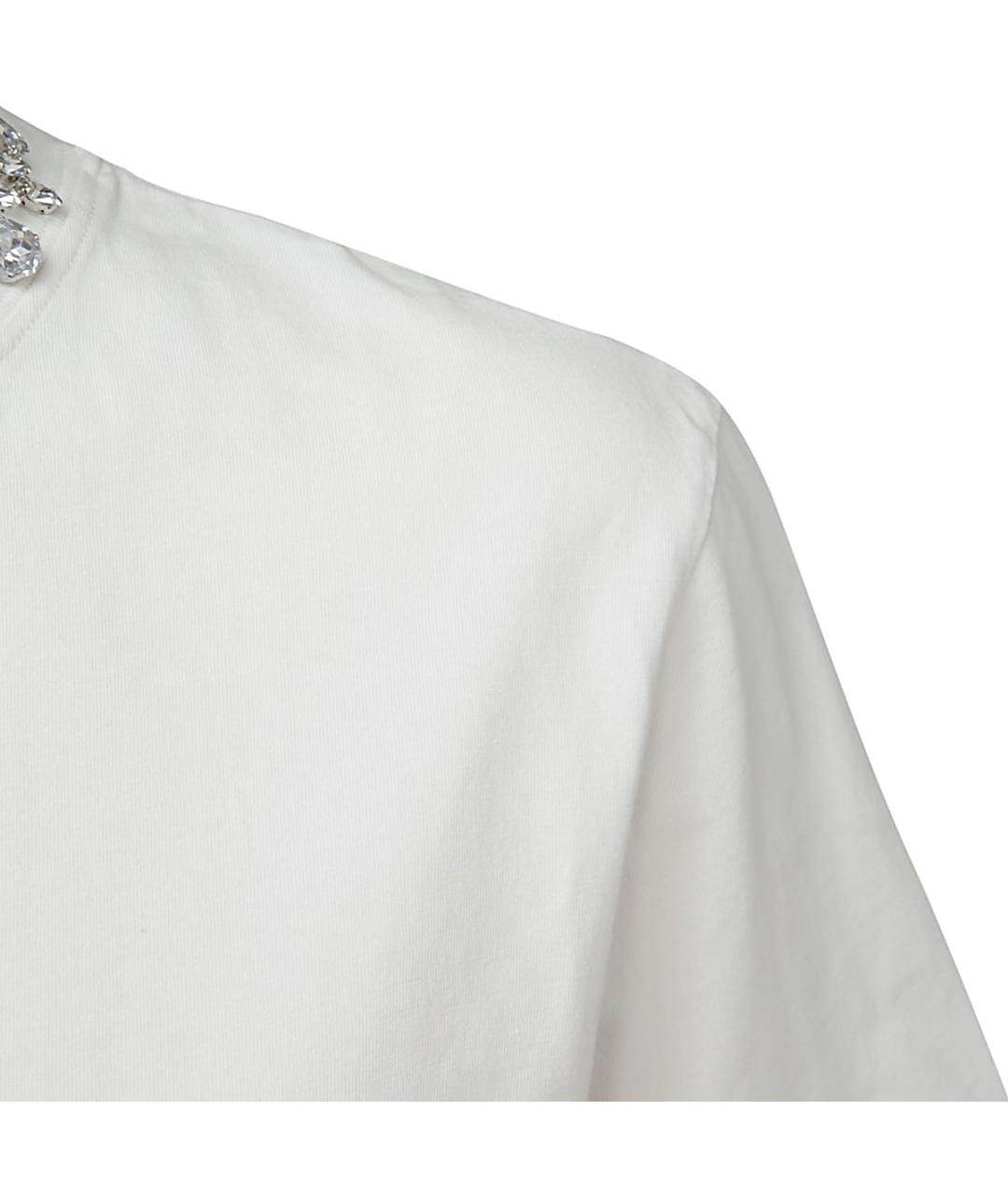 GOLDEN GOOSE DELUXE BRAND Белая хлопковая футболка, фото 3