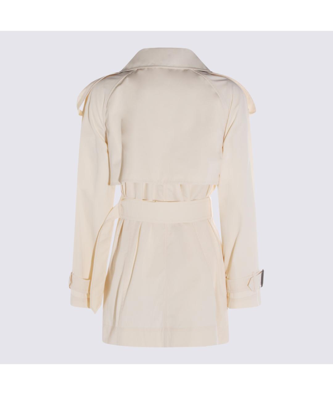 BURBERRY Белый хлопковый тренч/плащ, фото 3