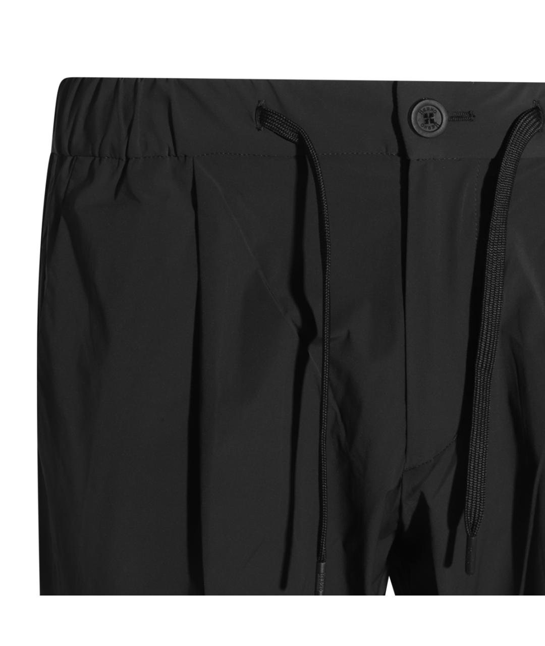 HERNO Черные полиамидовые повседневные брюки, фото 3