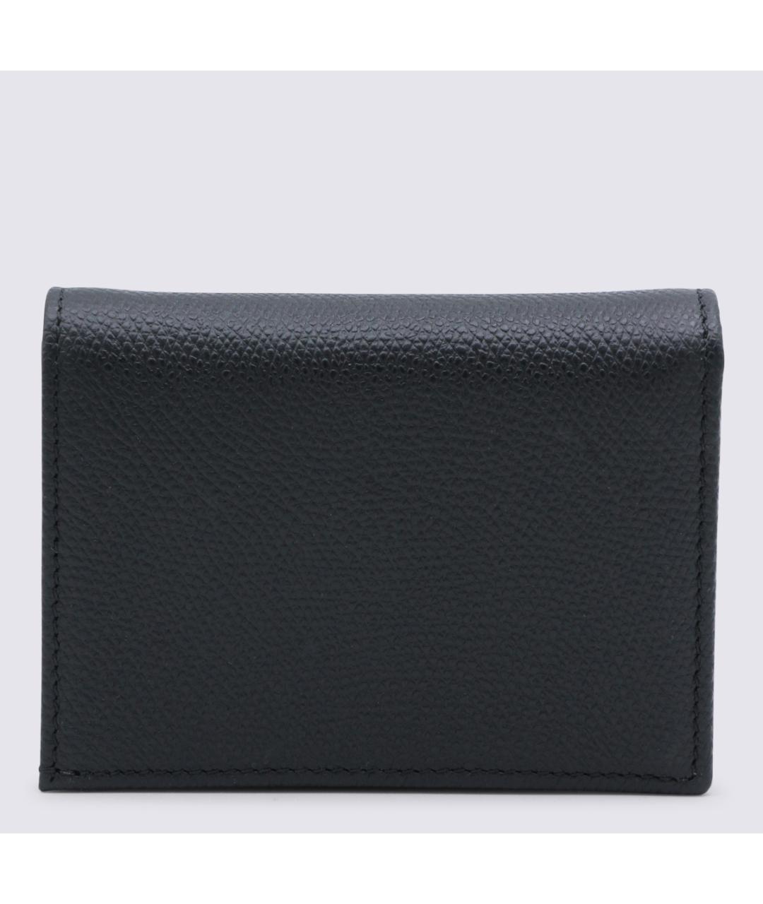 VALENTINO Черный кожаный кошелек, фото 4