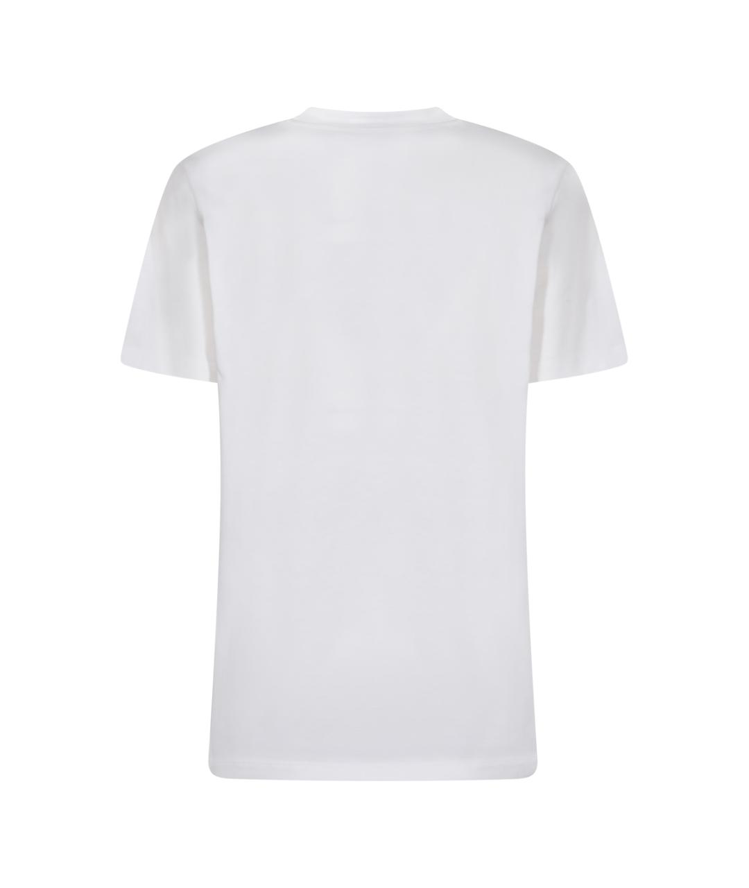 BLUMARINE Белая хлопковая футболка, фото 2