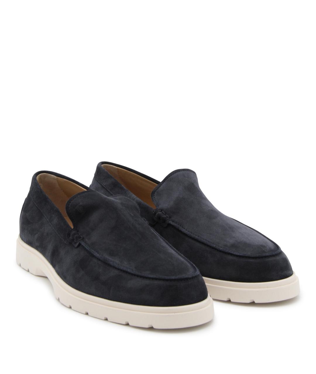 TOD'S Темно-синие замшевые лоферы, фото 2