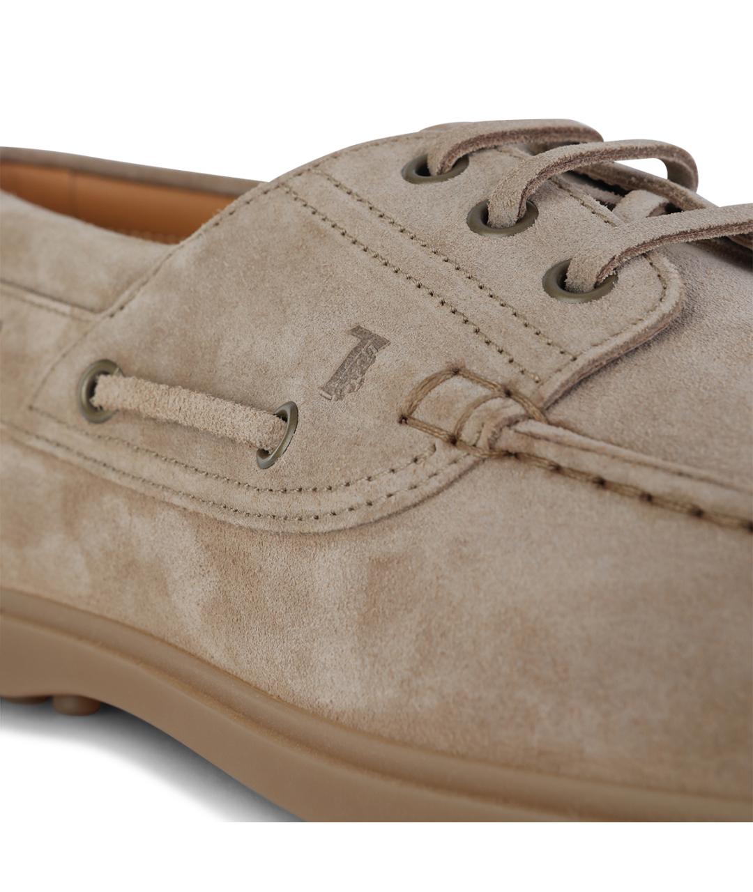 TOD'S Бежевые замшевые лоферы, фото 4