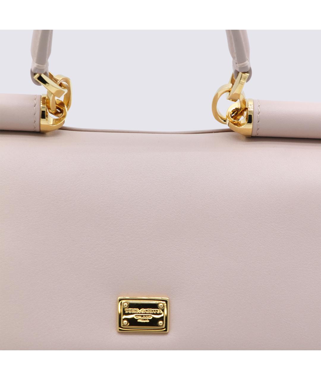 DOLCE&GABBANA Розовая кожаная сумка тоут, фото 5