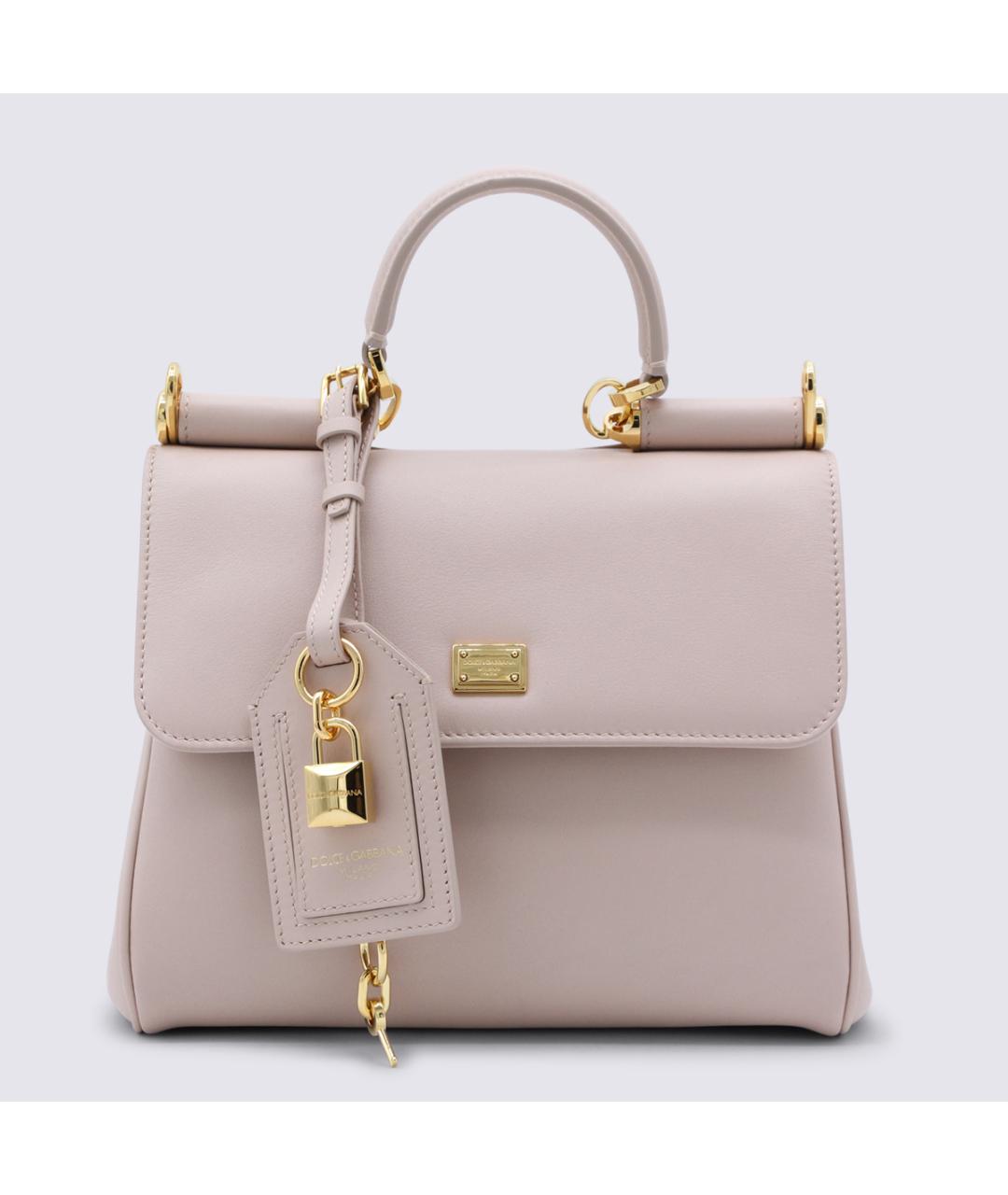 DOLCE&GABBANA Розовая кожаная сумка тоут, фото 2